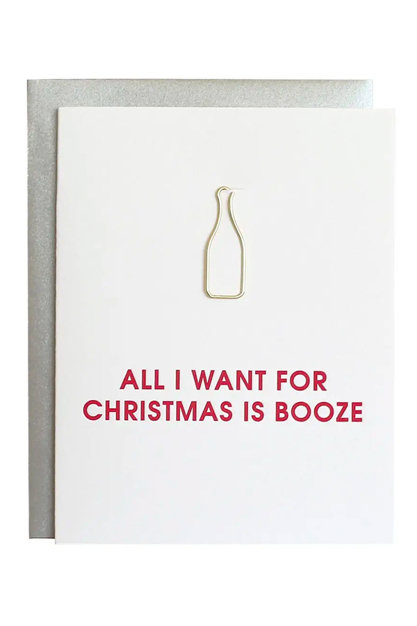 Christmas Is Booze Paperclip Card - Visual Media Number 1 of 1