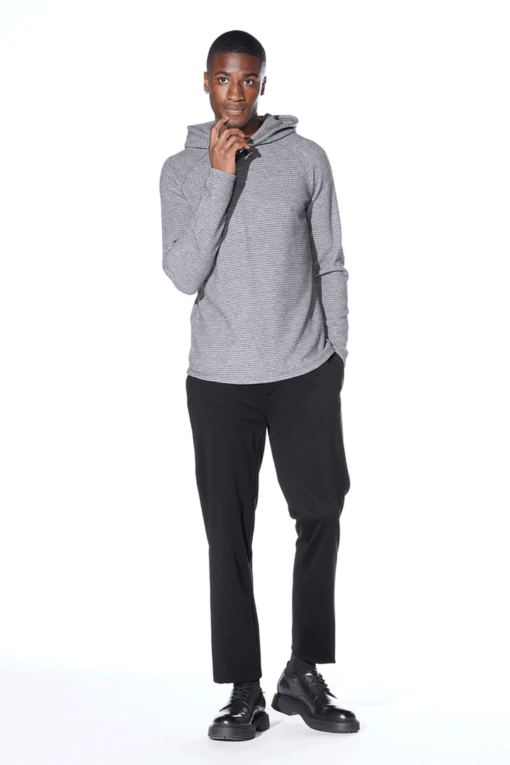 Wolfe Waffle Knit Hoodie | Heather Charcoal - Thumbnail Image Number 1 of 3