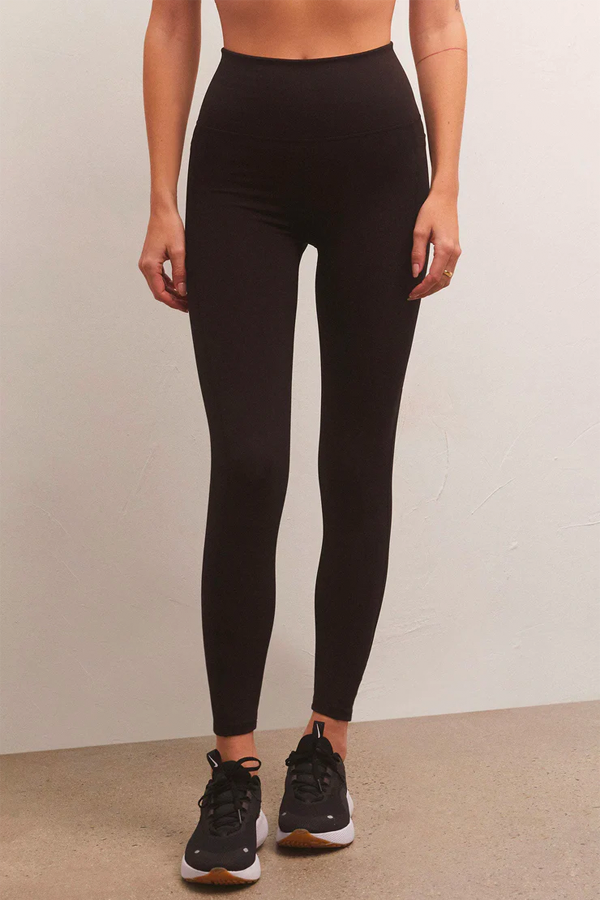 Good Form Rib 7/8 Legging | Black - Main Image Number 2 of 4