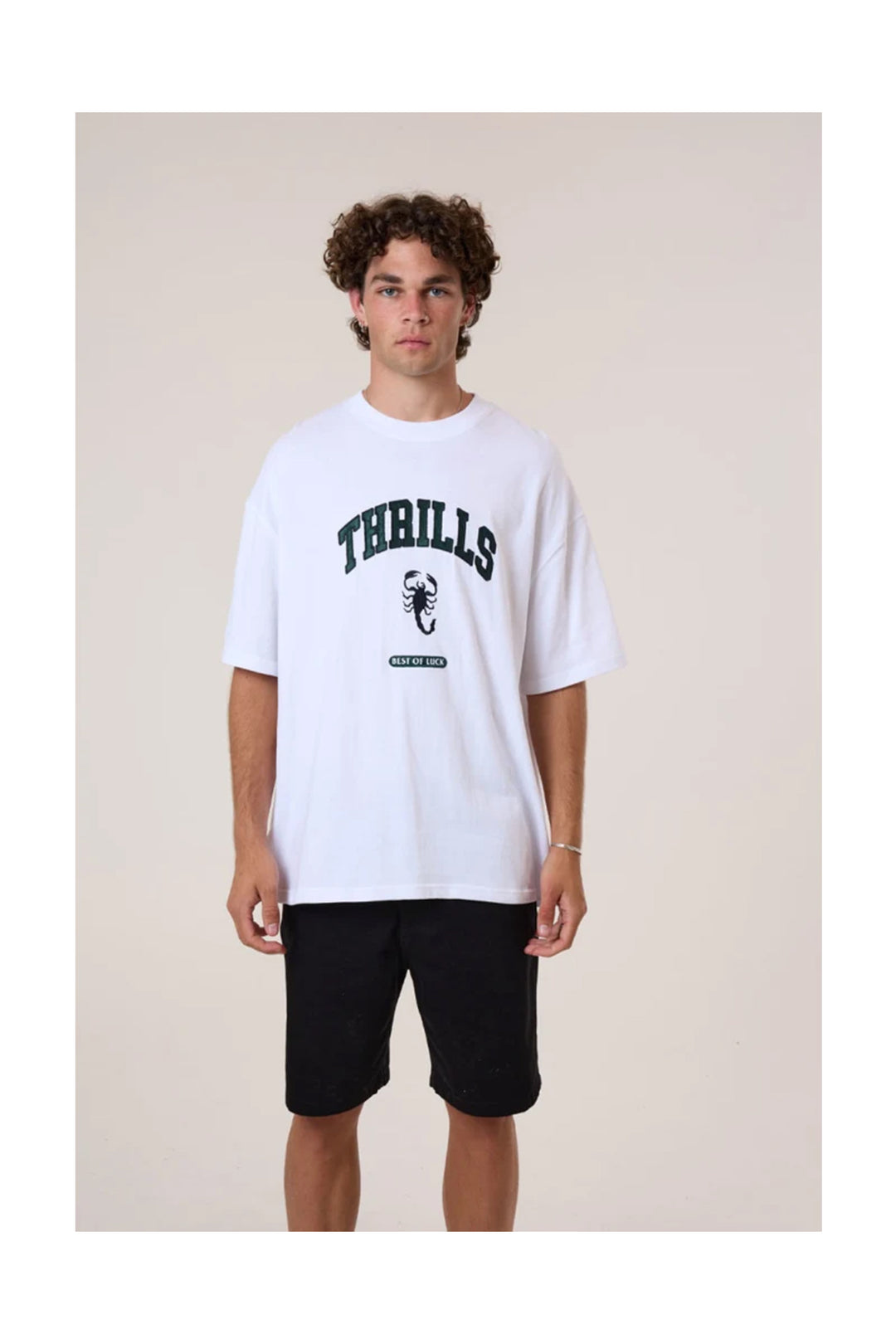 Los Stingers Oversize Tee | White - Visual Media Number 1 of 1