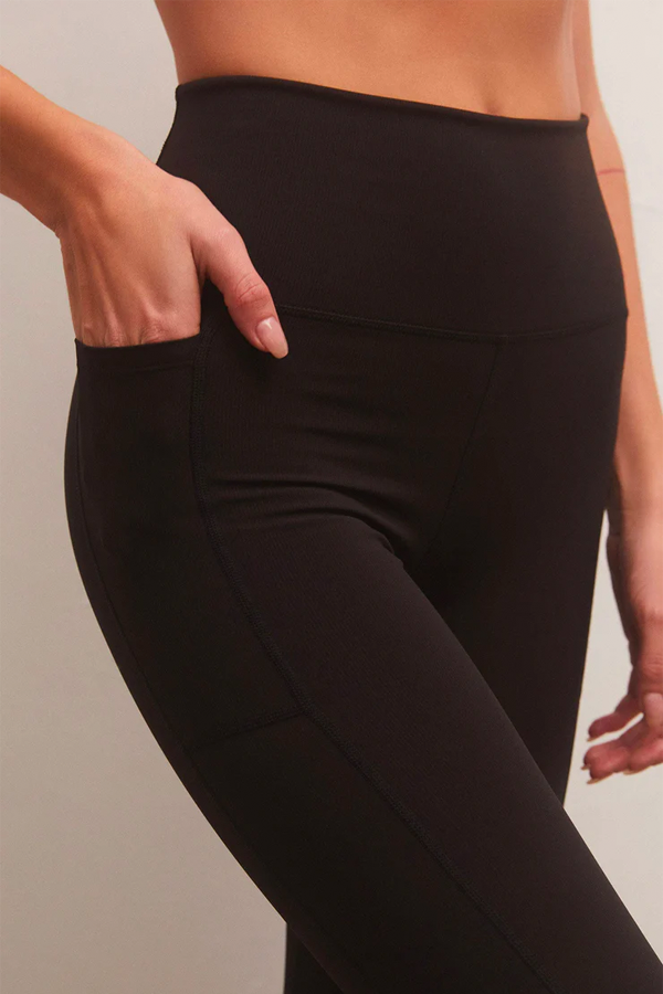 Good Form Rib 7/8 Legging | Black - Thumbnail Image Number 4 of 4