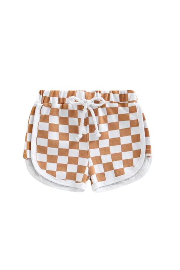 Ska Shorts | Tan Checkered - Main Image Number 1 of 1