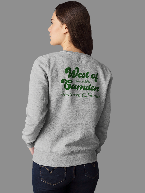 Vintage Logo Crewneck Premium | Grey & Green - Thumbnail Image Number 1 of 2