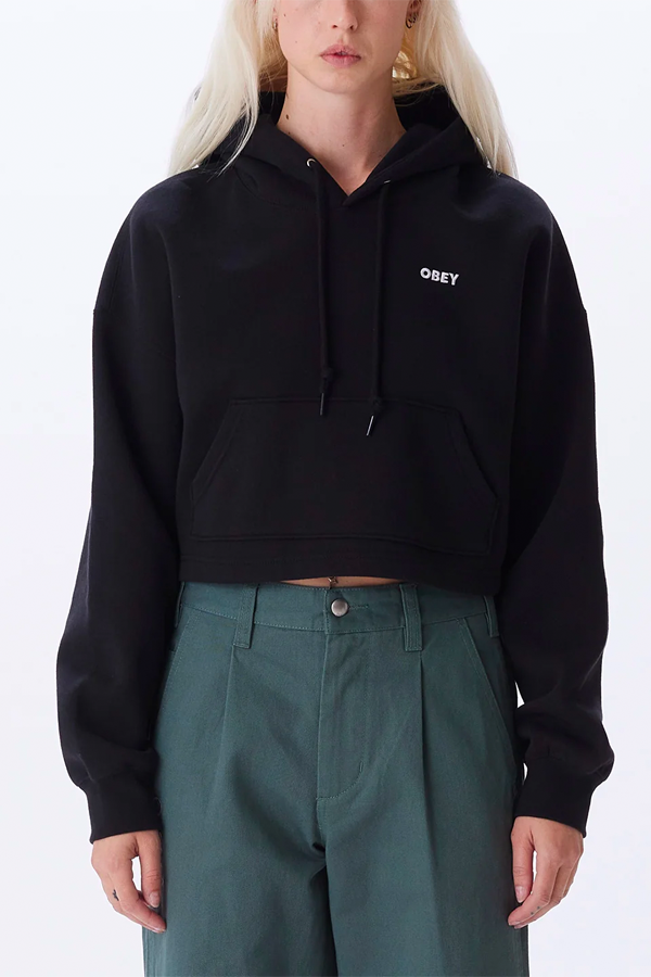 Obey cropped hoodie deals