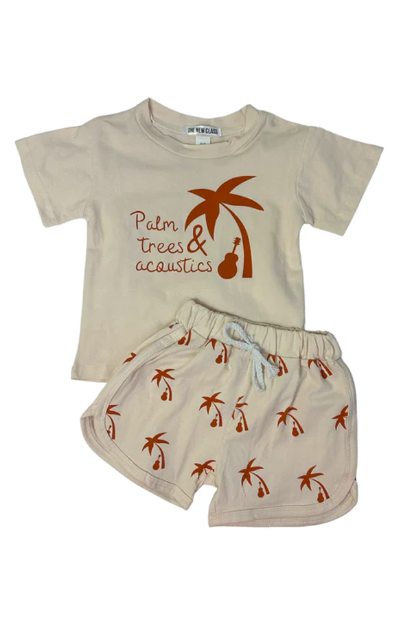 Acoustics Island Short Set | Cream / Rust - Visual Media Number 1 of 1