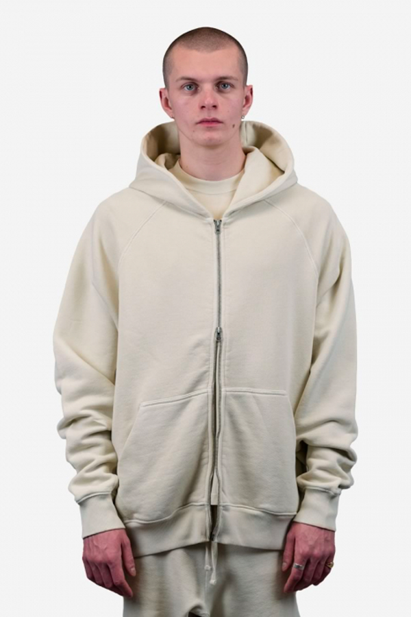 Primary Zip Through Hoodie | Bone White - Thumbnail Image Number 1 of 5