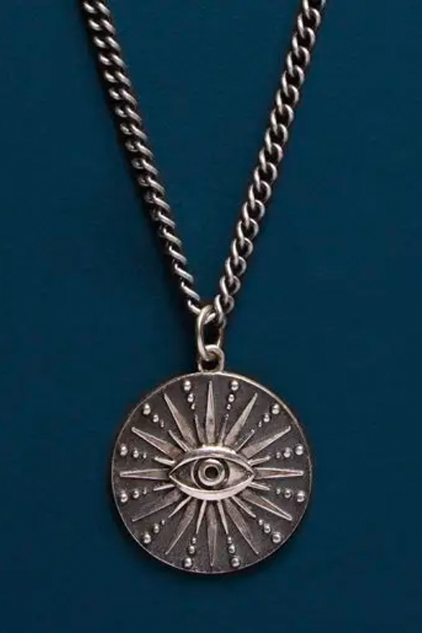 All Seeing Eye Sterling Silver Pendant - Thumbnail Image Number 1 of 2