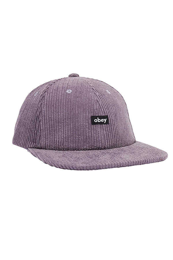 Obey Cord Label 6 Strapback | Wineberry - Thumbnail Image Number 1 of 2
