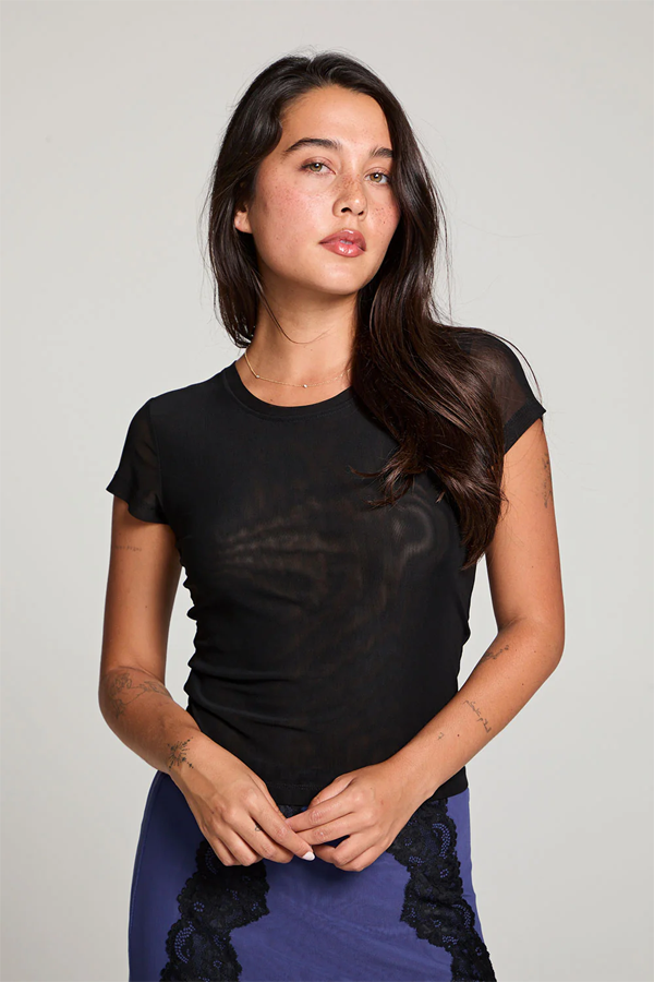 90s Baby Tee | Licorice - Thumbnail Image Number 1 of 3