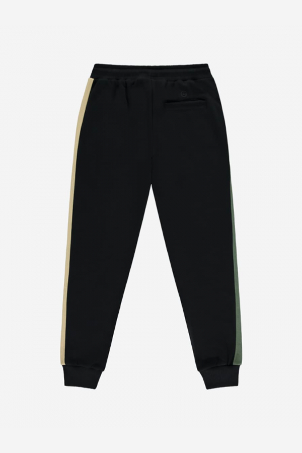 Aldgate Striped Tracksuit Bottoms | Black - Thumbnail Image Number 3 of 3