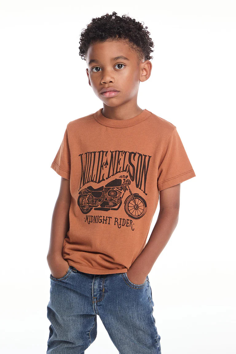 Willie Nelson Midnight Rider Tee | Whiskey - Visual Media Number 1 of 1
