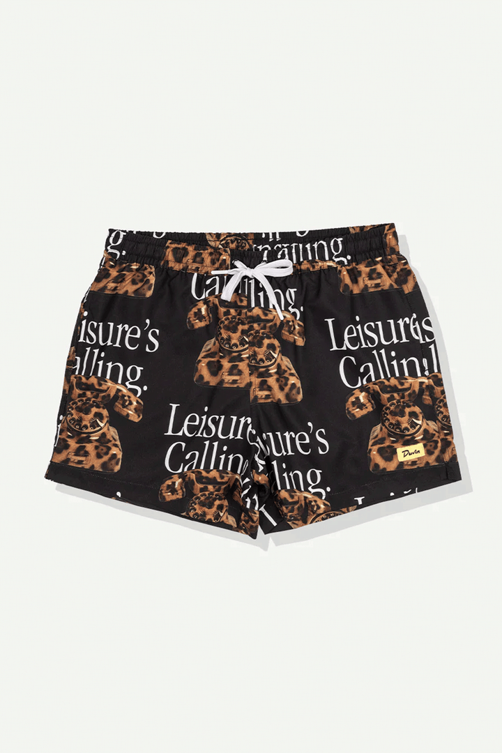Cat Call Swim Short | Black - Thumbnail Image Number 1 of 2