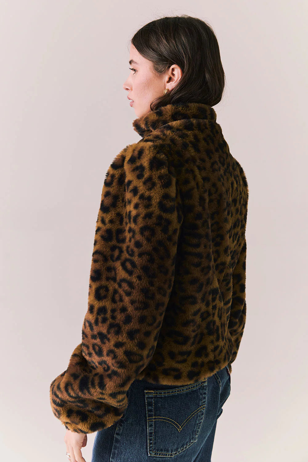 Puff Sleeve Jacket | Leopard - Visual Media Number 3 of 3