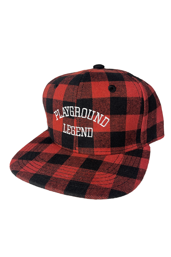 Playground Plaid Hat Red and Black