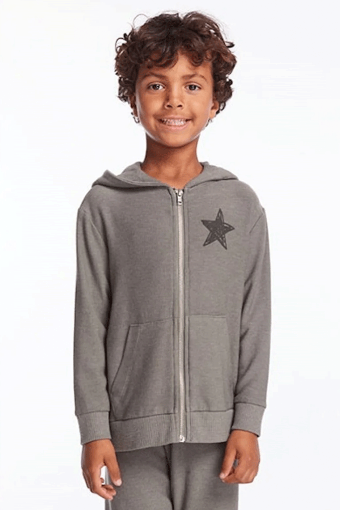 Rock Star Zip Up Hoodie | Safari - Thumbnail Image Number 1 of 2