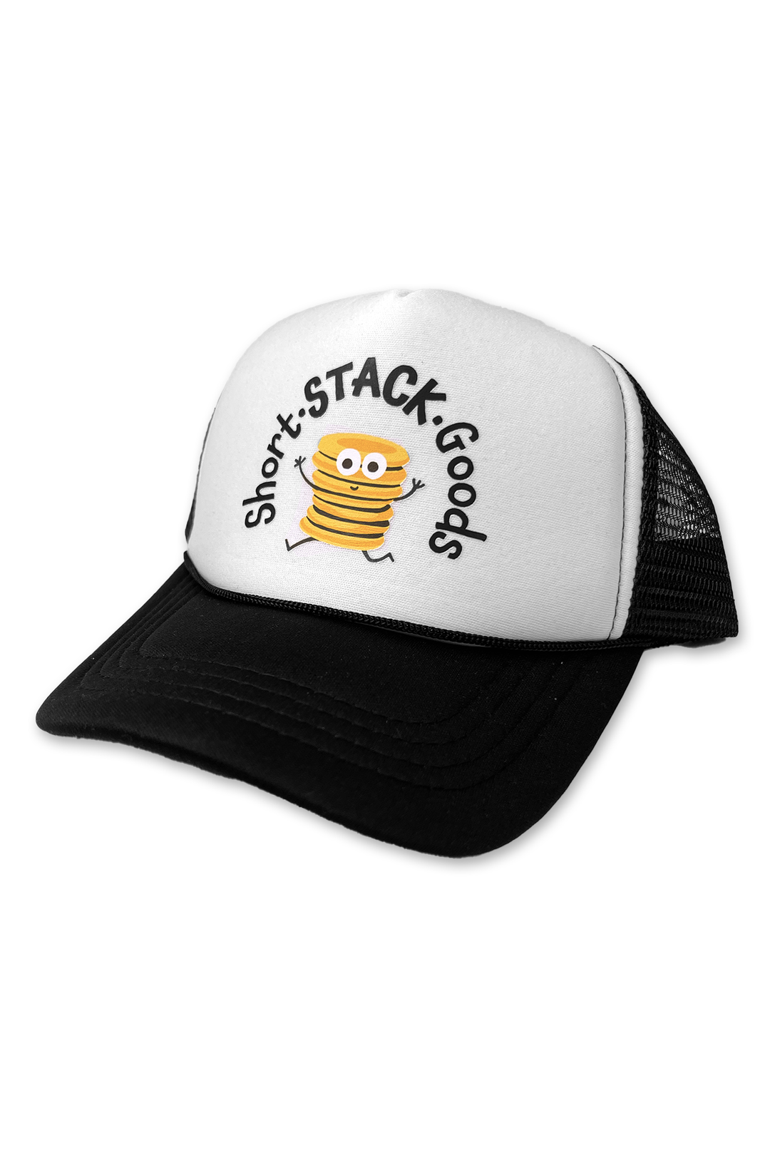 Shortie Logo Trucker Hat | White Black - Visual Media Number 1 of 1