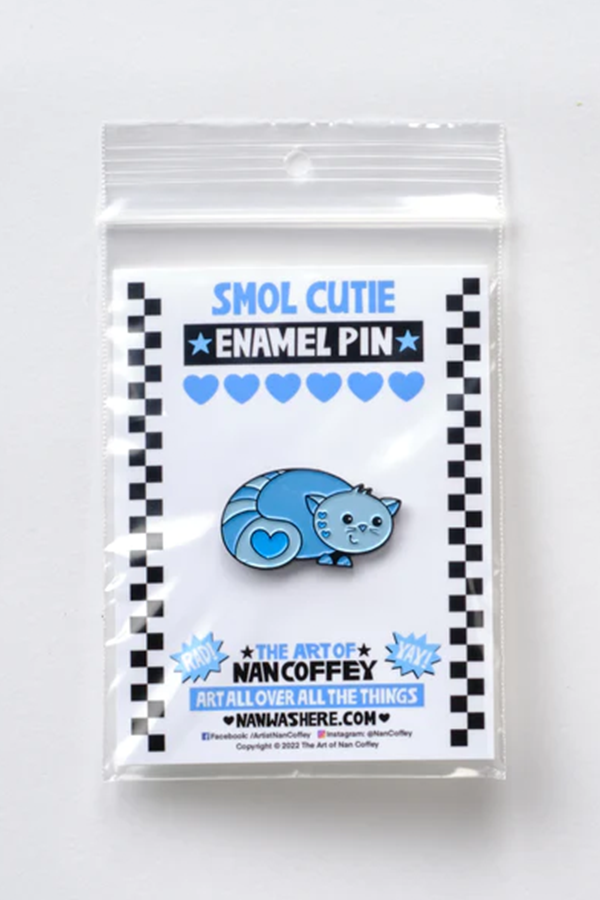 Smol Cutie Enamel Pin | Blue - Visual Media Number 1 of 1