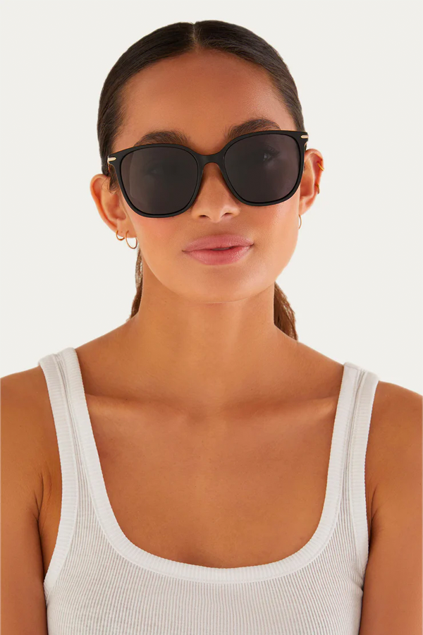 Panache Sunglasses | Polished Black - Grey - Main Image Number 1 of 5
