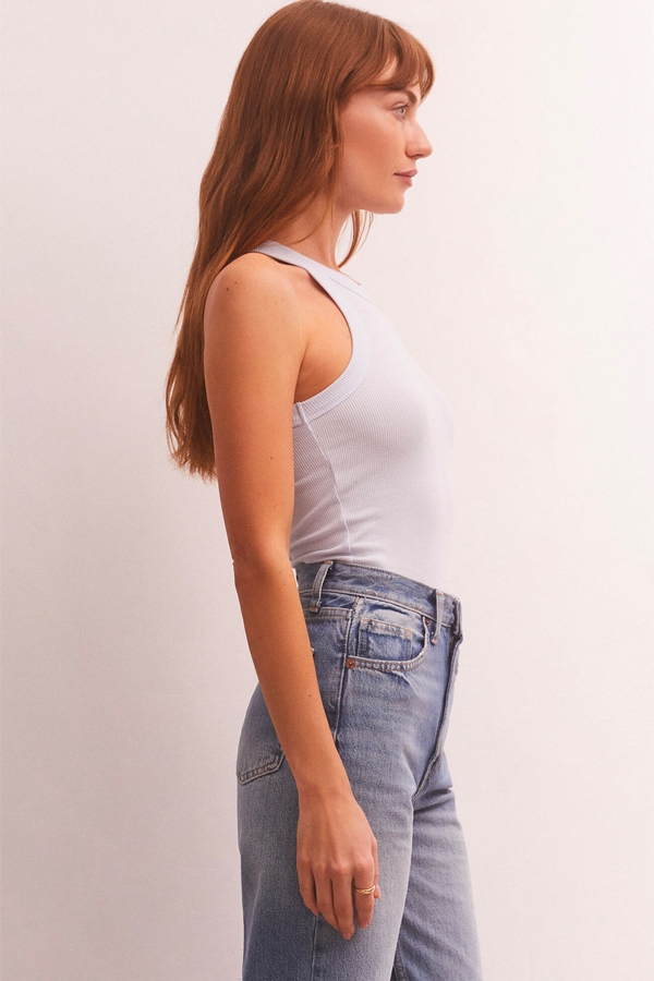 Lilly Rib Tank | Tranquil Waters - Thumbnail Image Number 3 of 3