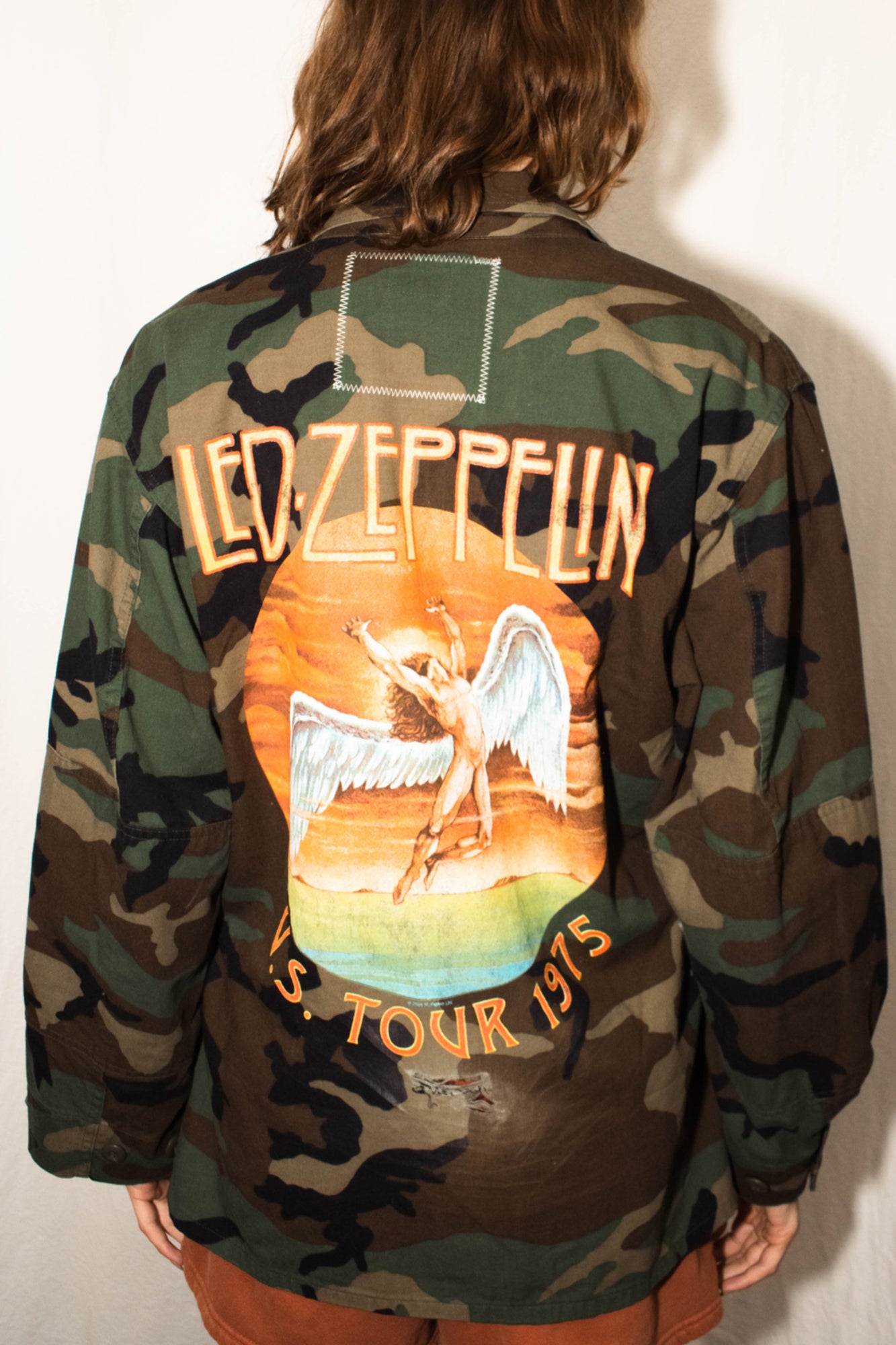 People Of Leisure Women's Led Zeppelin Authentic Army Jacket | Camo