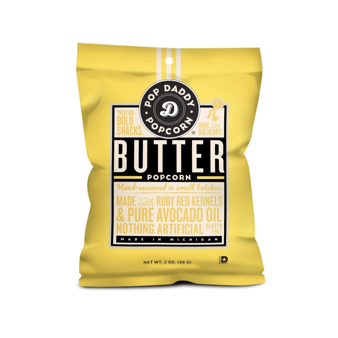 Pop Daddy Natural Butter Popcorn 2.0oz - Visual Media Number 1 of 3