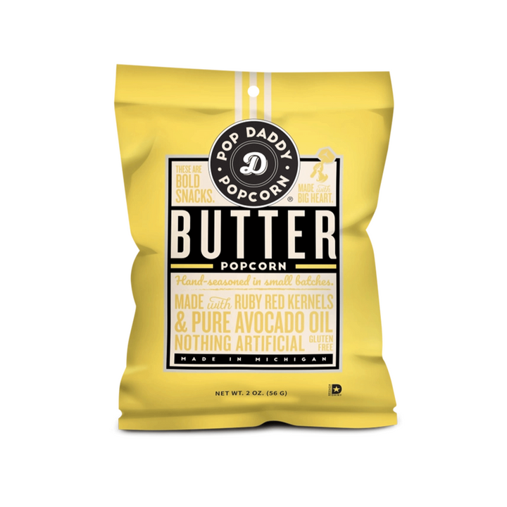 Pop Daddy Natural Butter Popcorn 2.0oz - Thumbnail Image Number 1 of 3