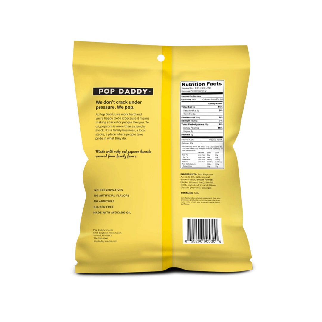 Pop Daddy Natural Butter Popcorn 2.0oz - Visual Media Number 2 of 3