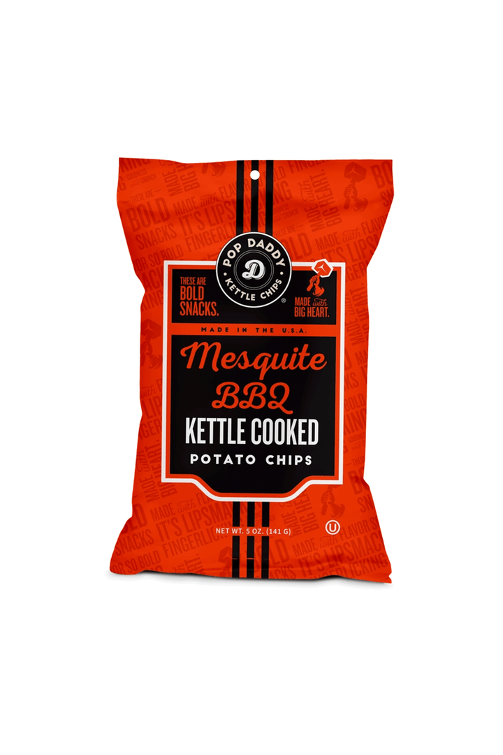 Pop Daddy Mesquite BBQ Kettle Cooked Potato Chips 5.0oz - Thumbnail Image Number 1 of 2