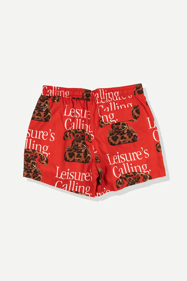 Cat Call Swim Short | Red - Thumbnail Image Number 3 of 3