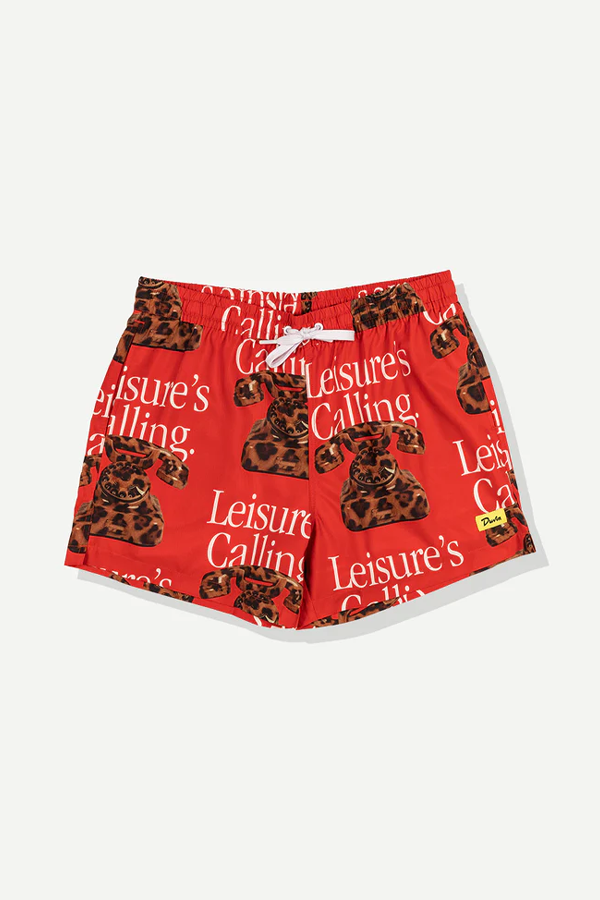 Cat Call Swim Short | Red - Thumbnail Image Number 2 of 3