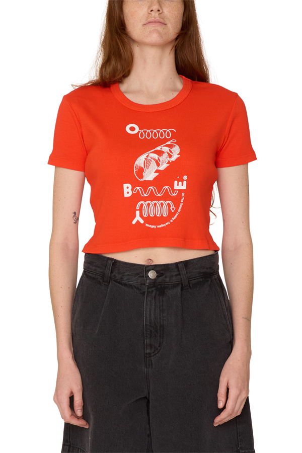 On The Outside Cropped Tee | Cherry Tomato - Visual Media Number 1 of 2