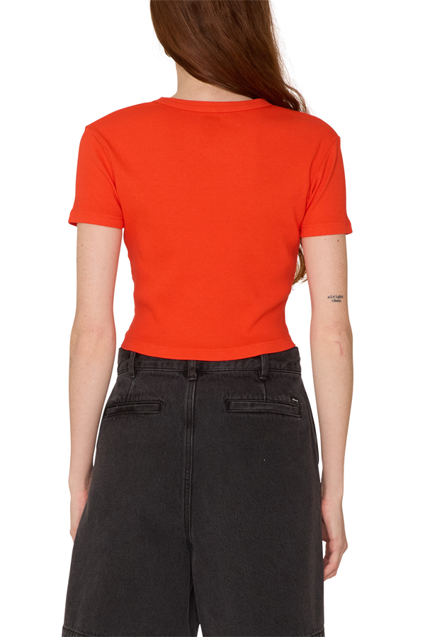On The Outside Cropped Tee | Cherry Tomato - Visual Media Number 2 of 2
