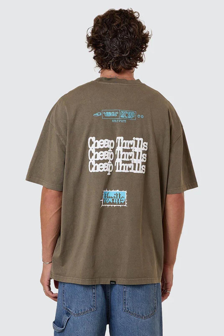 Cheap Thrills Box Oversized Tee | Tarmac - Thumbnail Image Number 2 of 2