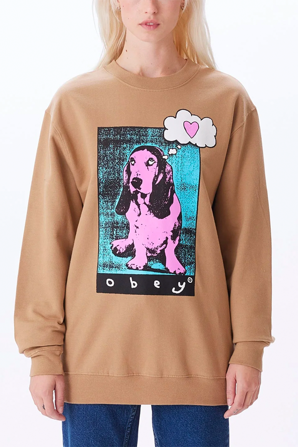 Obey Love Puppy 2 Crew | Sandstone - Thumbnail Image Number 1 of 2