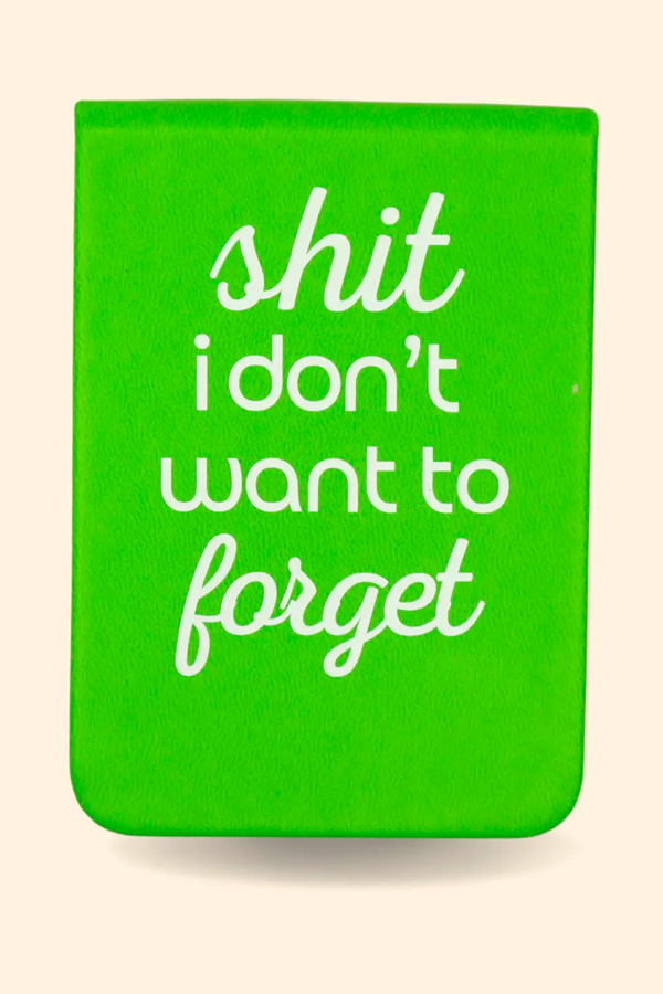 Shit I Dont Want To Forget Leatherette Pocket Journal - Thumbnail Image Number 1 of 2