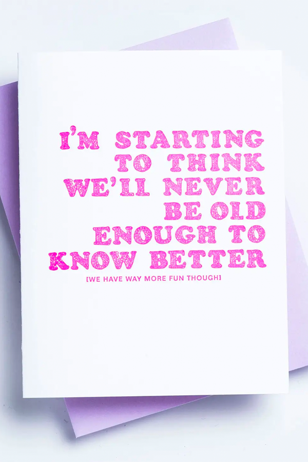 Never Old Enough Card - Visual Media Number 1 of 1
