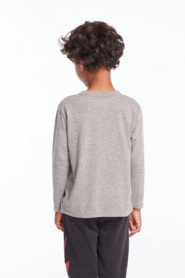 Dinosaur Santa Long Sleeve | Streaky Grey - Thumbnail Image Number 3 of 3