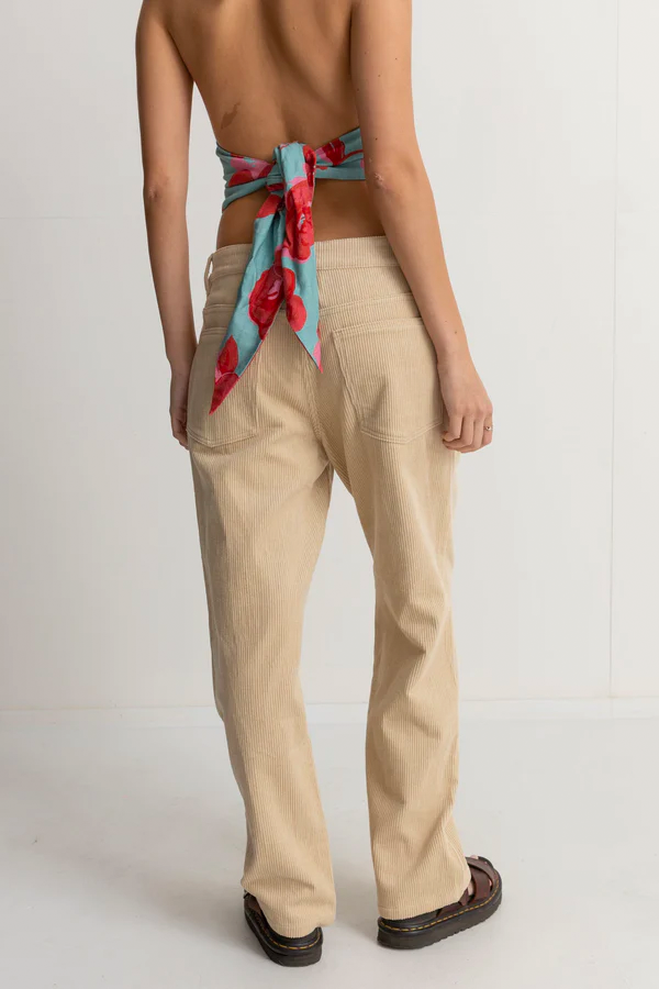 Chloe Low Rise Pant | Cream - Thumbnail Image Number 3 of 4