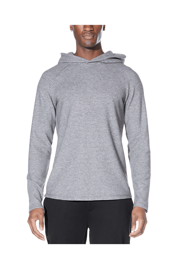 Wolfe Waffle Knit Hoodie | Heather Charcoal - Thumbnail Image Number 2 of 3