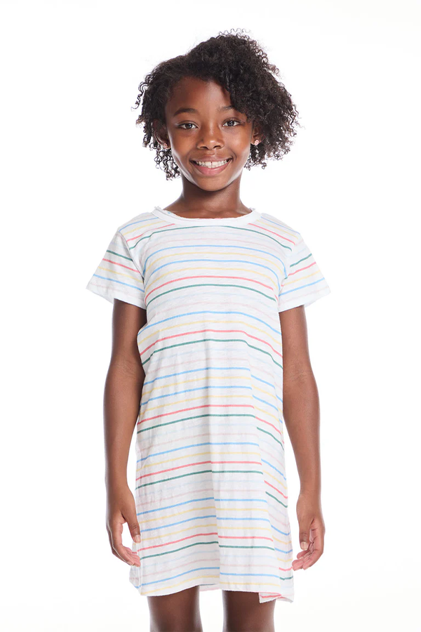 Happy Stripe T-Shirt Dress | Happy Stripe - Thumbnail Image Number 1 of 3