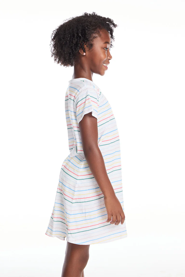 Happy Stripe T-Shirt Dress | Happy Stripe - Visual Media Number 2 of 3
