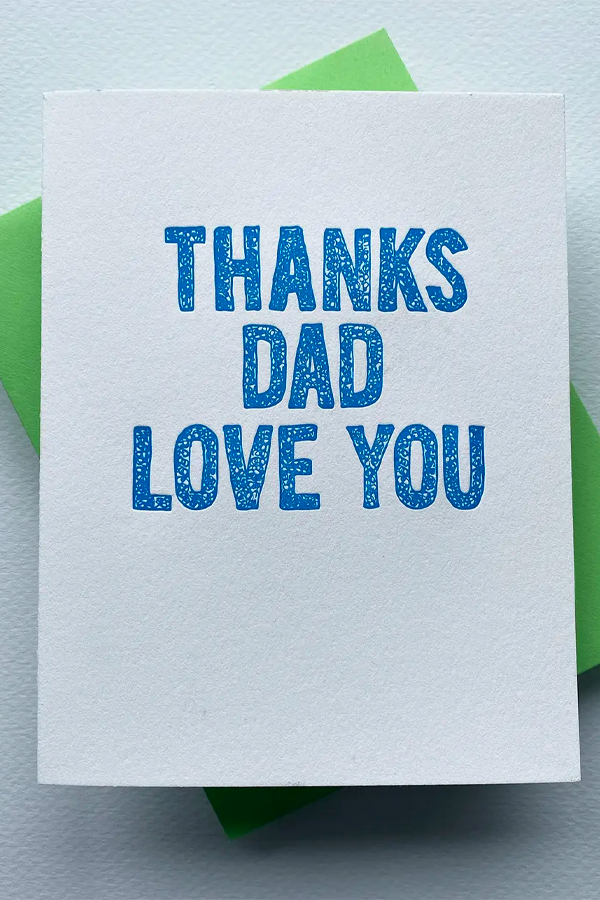 Thanks Dad, Love You Card - Visual Media Number 1 of 1