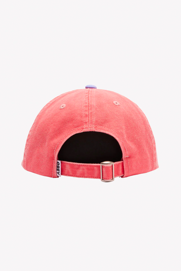 Pigment II Tone Lowercase 6 Panel Strapback | Pigment Coral Multi - Thumbnail Image Number 2 of 2