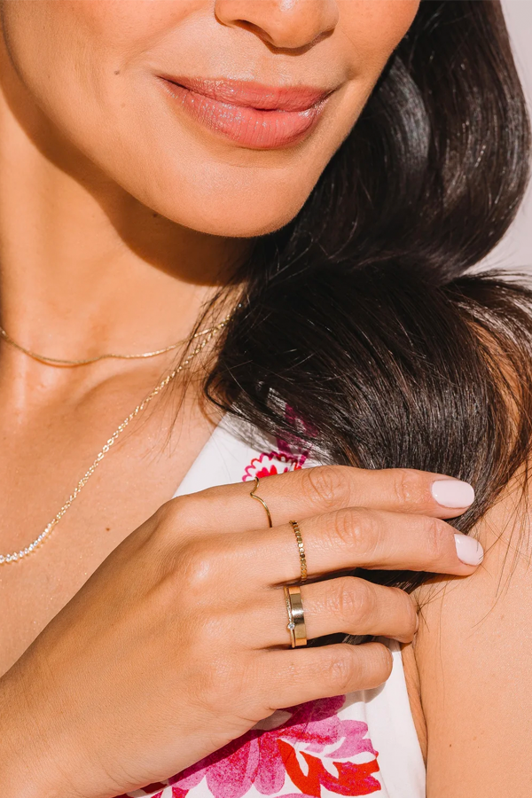 Chevron Stacking Band | Gold - Visual Media Number 2 of 2