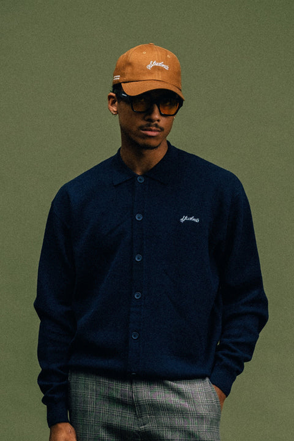 Jude Longsleeve Knit Cardigan Sweater | Navy - Thumbnail Image Number 1 of 3