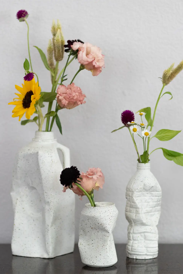 Milk Jug Vase | White Terrazzo - Thumbnail Image Number 2 of 2