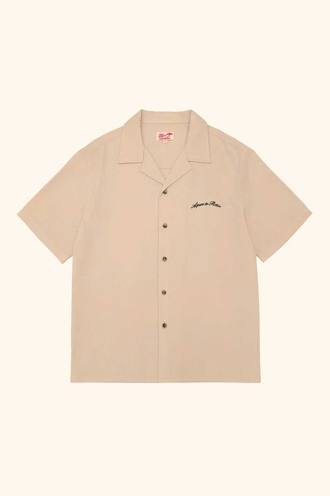 Mallorca Linen Button Up | Bone - Visual Media Number 1 of 2