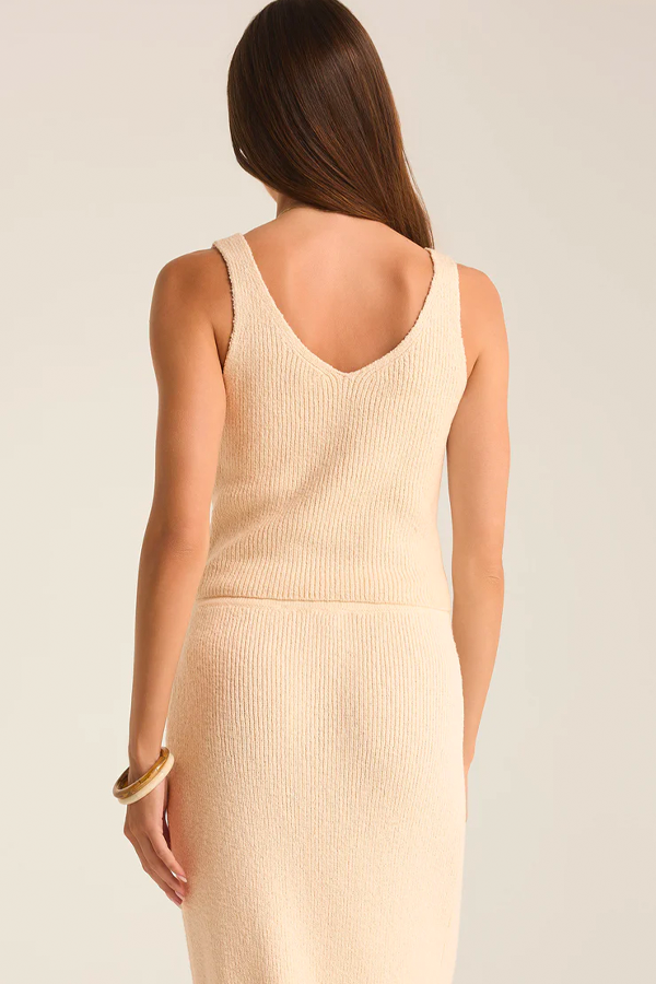 Evianna Sweater Tank | Oat Milk - Thumbnail Image Number 3 of 4