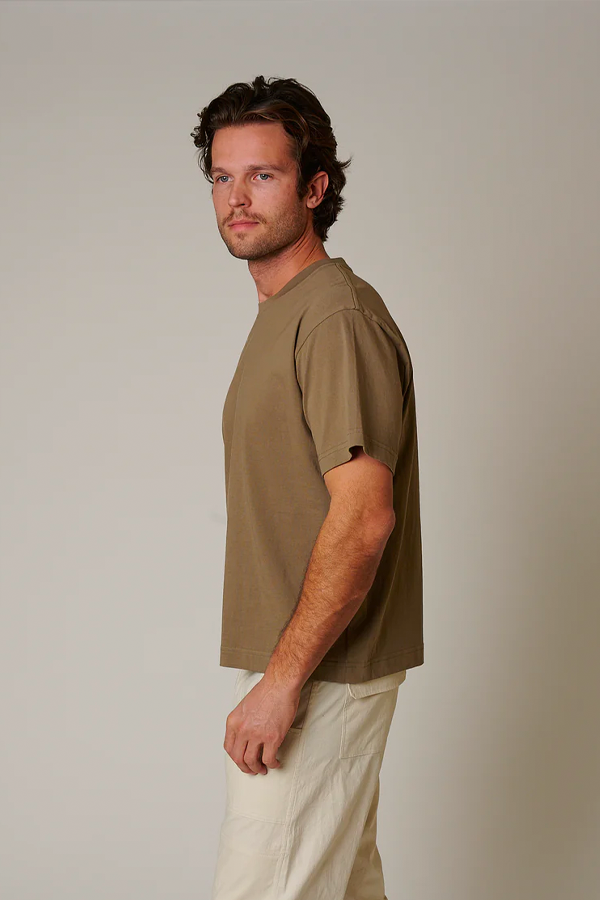 Organic Cotton Box T | Olive - Thumbnail Image Number 1 of 2