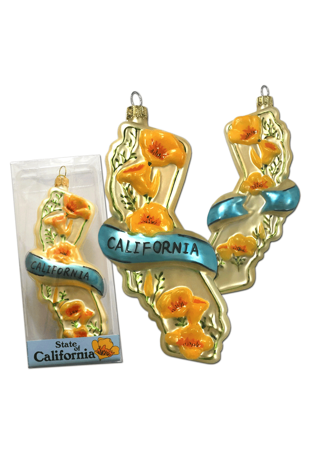 CA Poppies Christmas Ornament - Visual Media Number 1 of 1